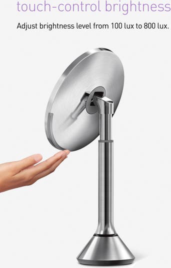 8-Inch Sensor Rechargeable Tabletop Mirror