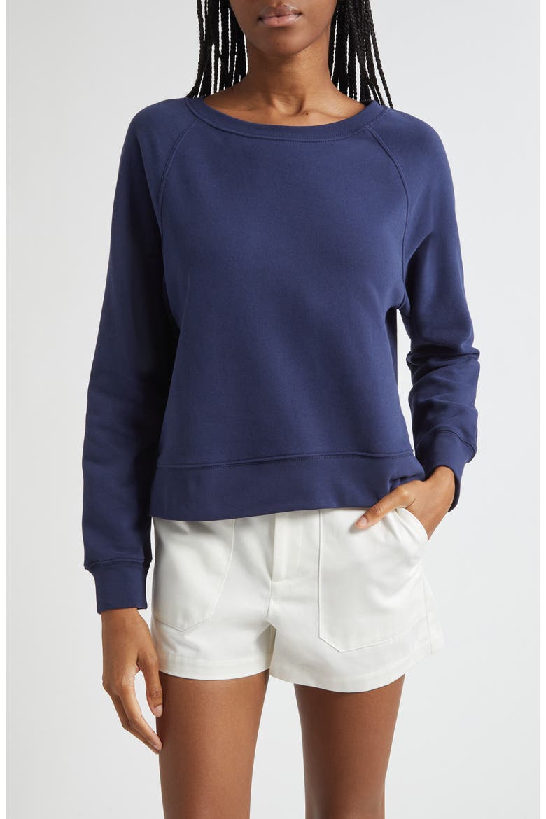 Marina Del Mar Cotton Sweatshirt, Main, color, COASTLINE
