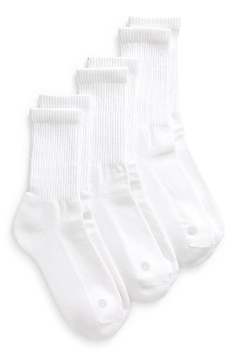 3-Pack Crew Socks, Main, color, WHITE