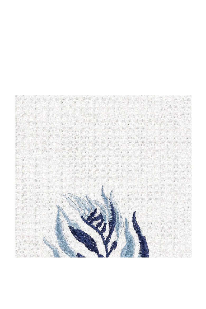 Midnight Lagoon Shells Cotton Kitchen, Alternate, color, Blue