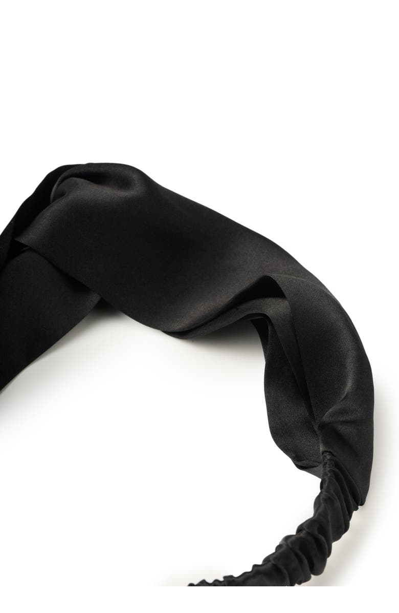 OLAH Silk Twisted Hairband, Alternate, color, Black