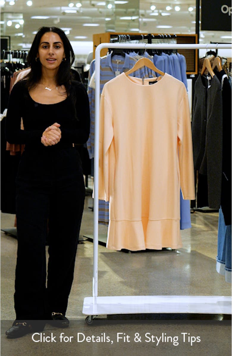 Layered Long Sleeve Knit Dress, sales video thumbnail