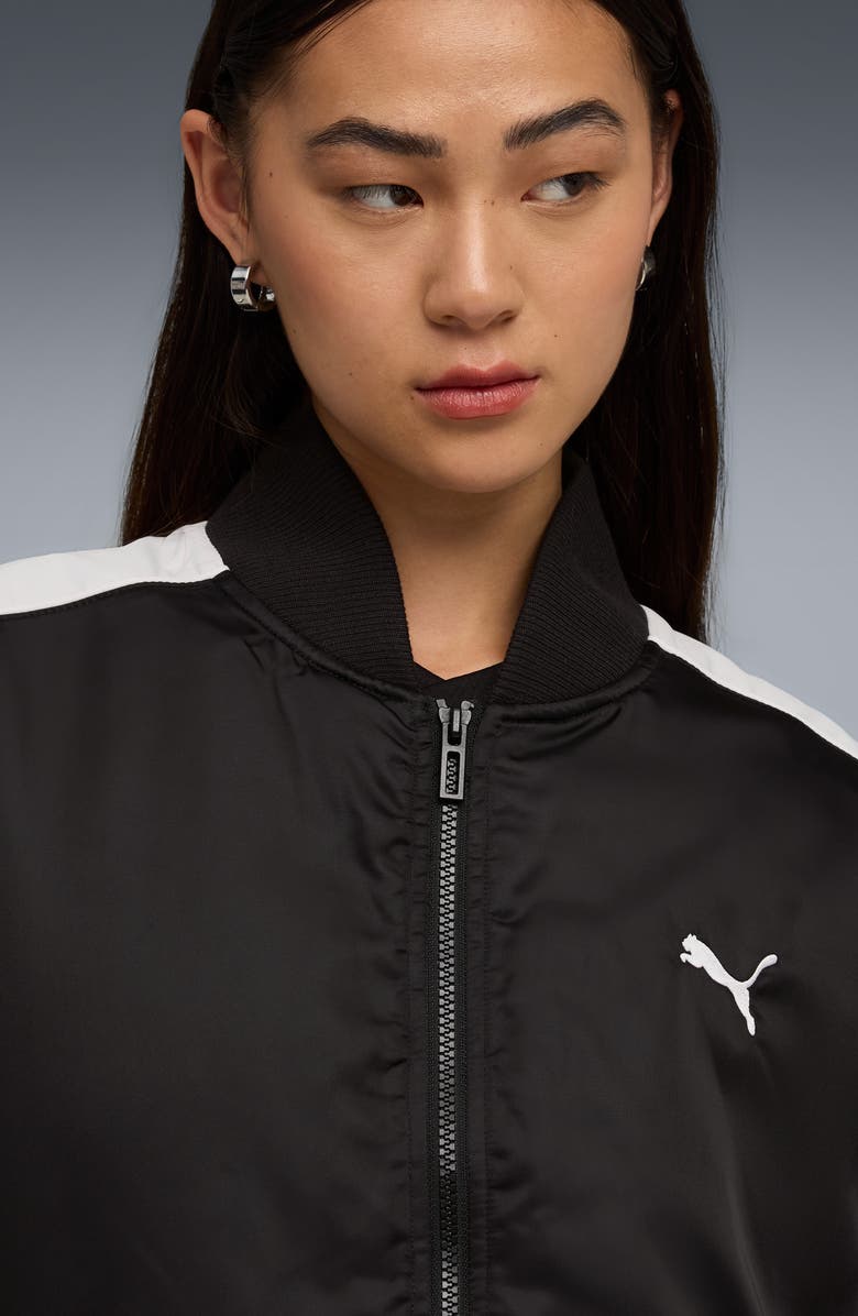 PUMA T7 Bomber Jacket, Alternate, color, Puma Black