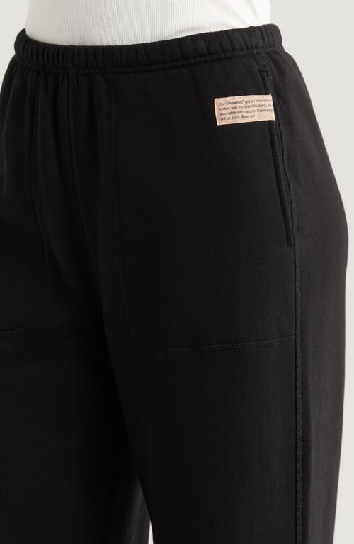 Lunya Silksweats Reversible Straight Leg Pant In Immersed Black