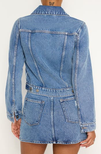 Shrunken Crop Denim Trucker Jacket