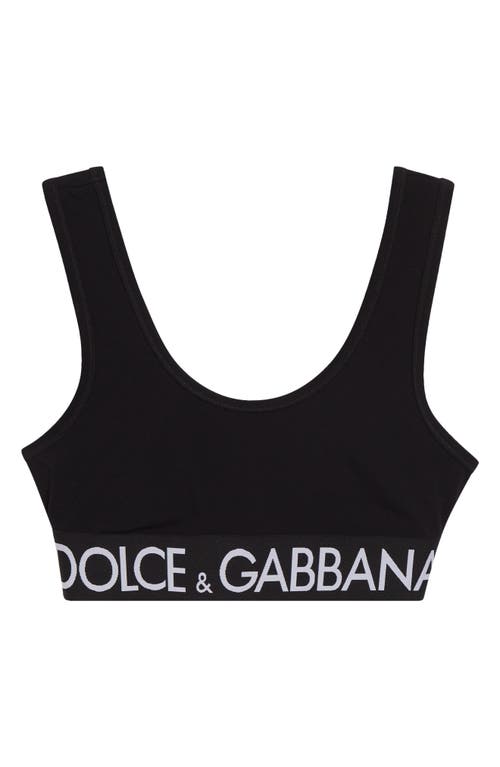 DOLCE & GABBANA DOLCE&GABBANA LOGO BAND JERSEY SPORTS BRA