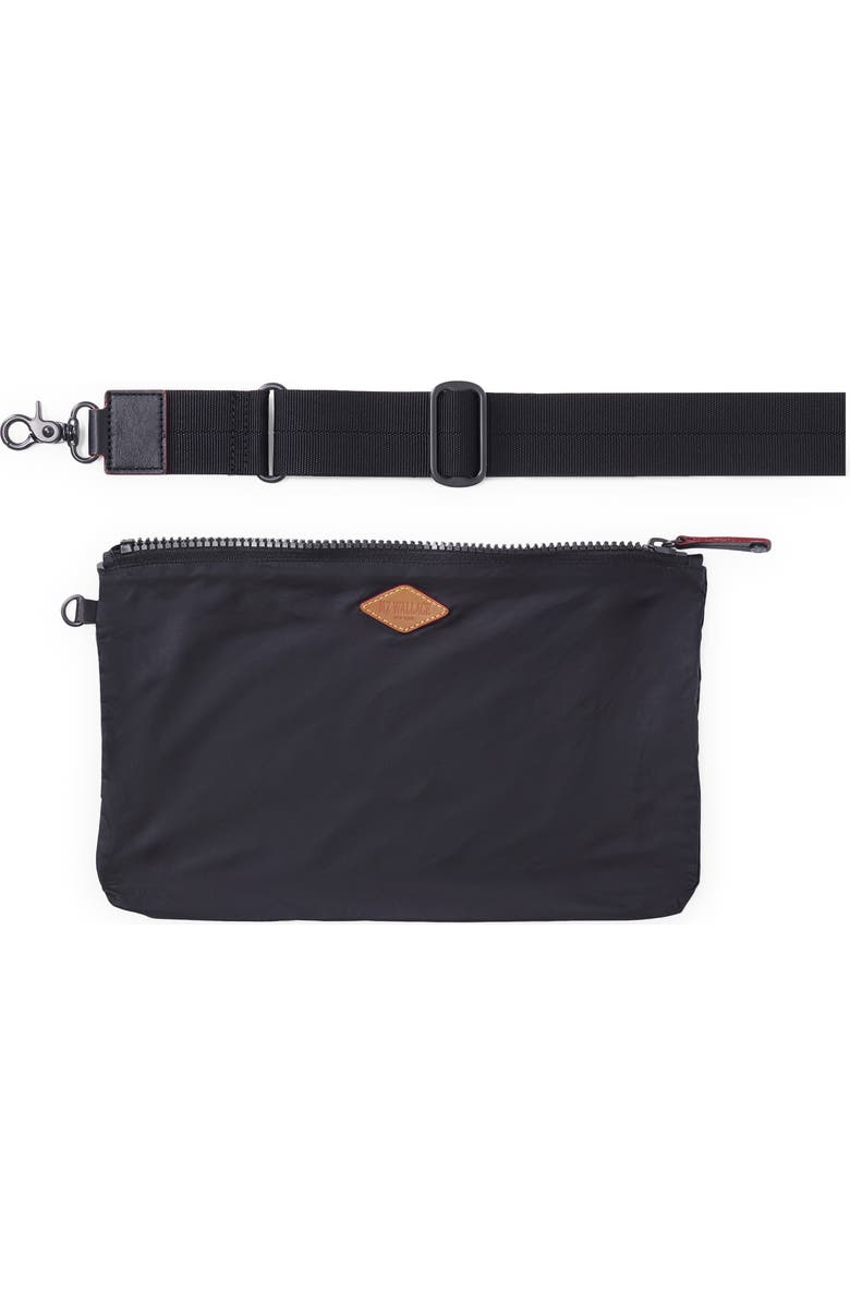 MZ Wallace Nik Quilted Water Resistant Nyon Travel Bag, Alternate, color, Black