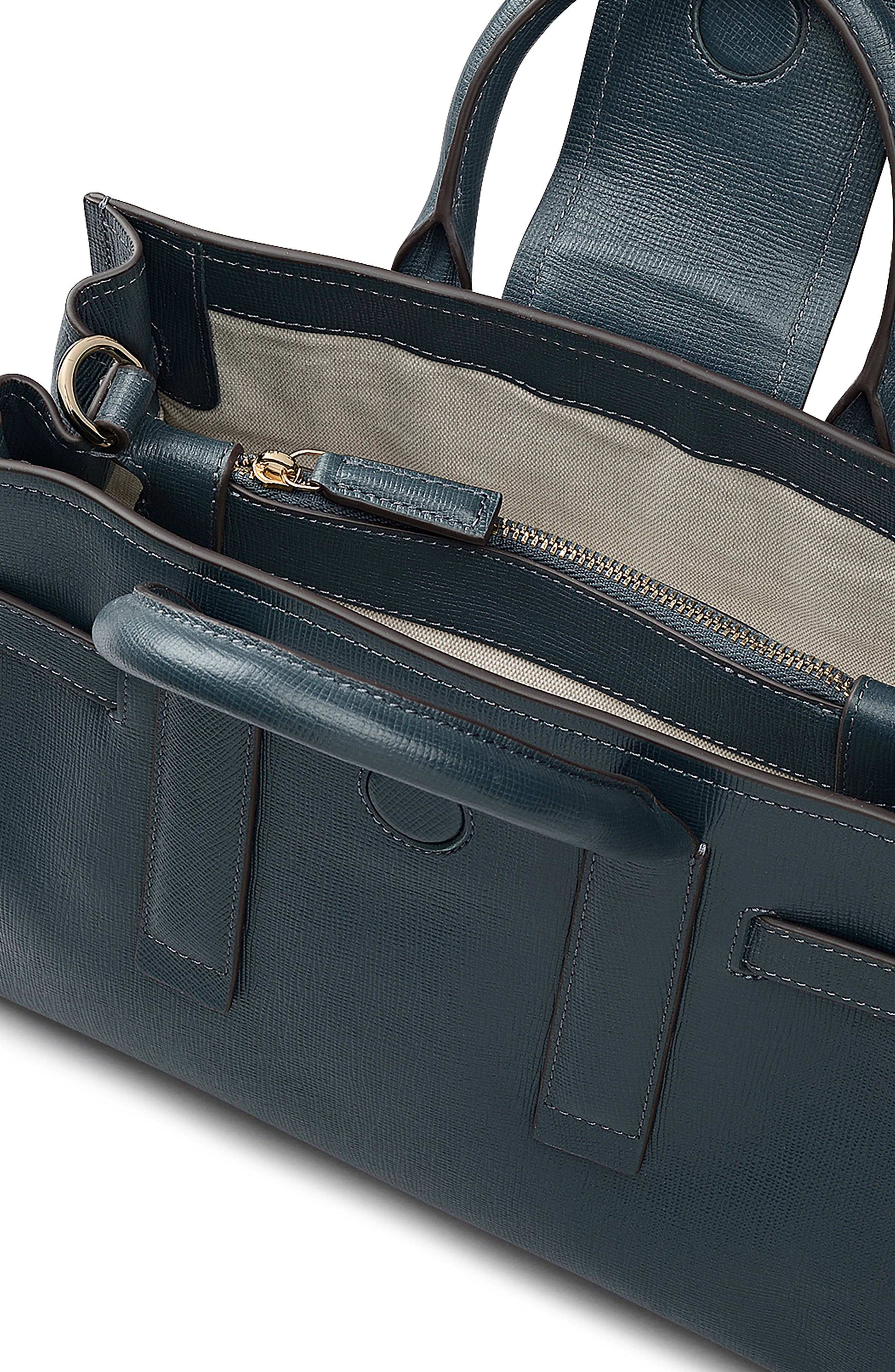 Radley St. Pancras Lane Saffiano Leather Tote Bag, Alternate, color, Teal