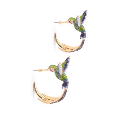Bill Skinner Studio Hummingbird Hoops In Multi