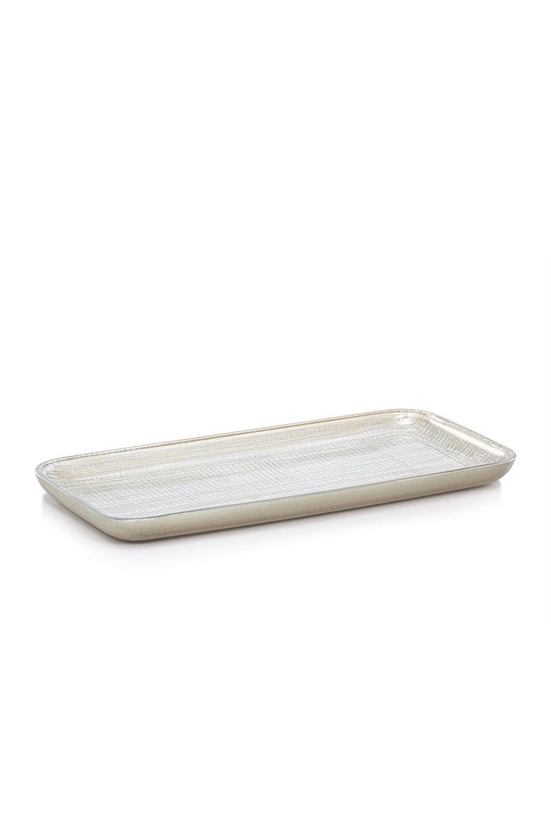 Woven Platinum Amenity Tray, Main, color, SILVER