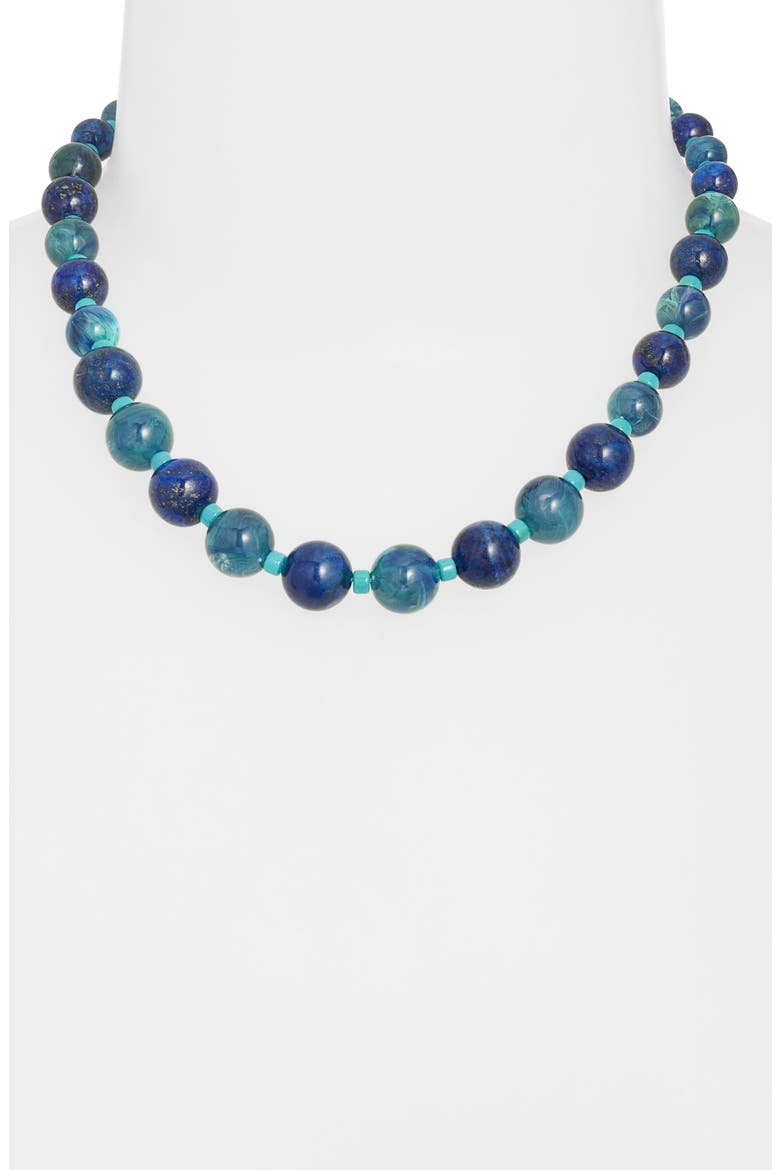 Graduated Beaded Necklace, Alternate, color, BLUE- TURQUOISE