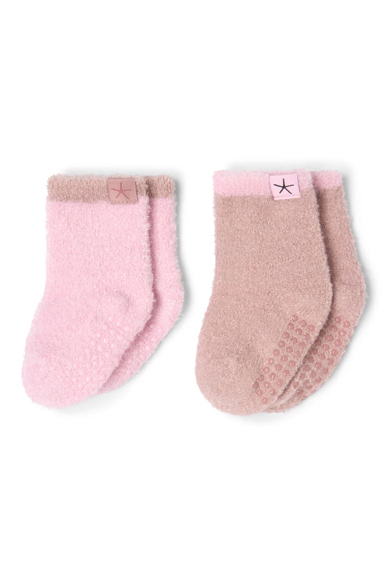 Kids' 2-Pack Tipped Socks, Main, color, TEABERRY-BARBIE PINK