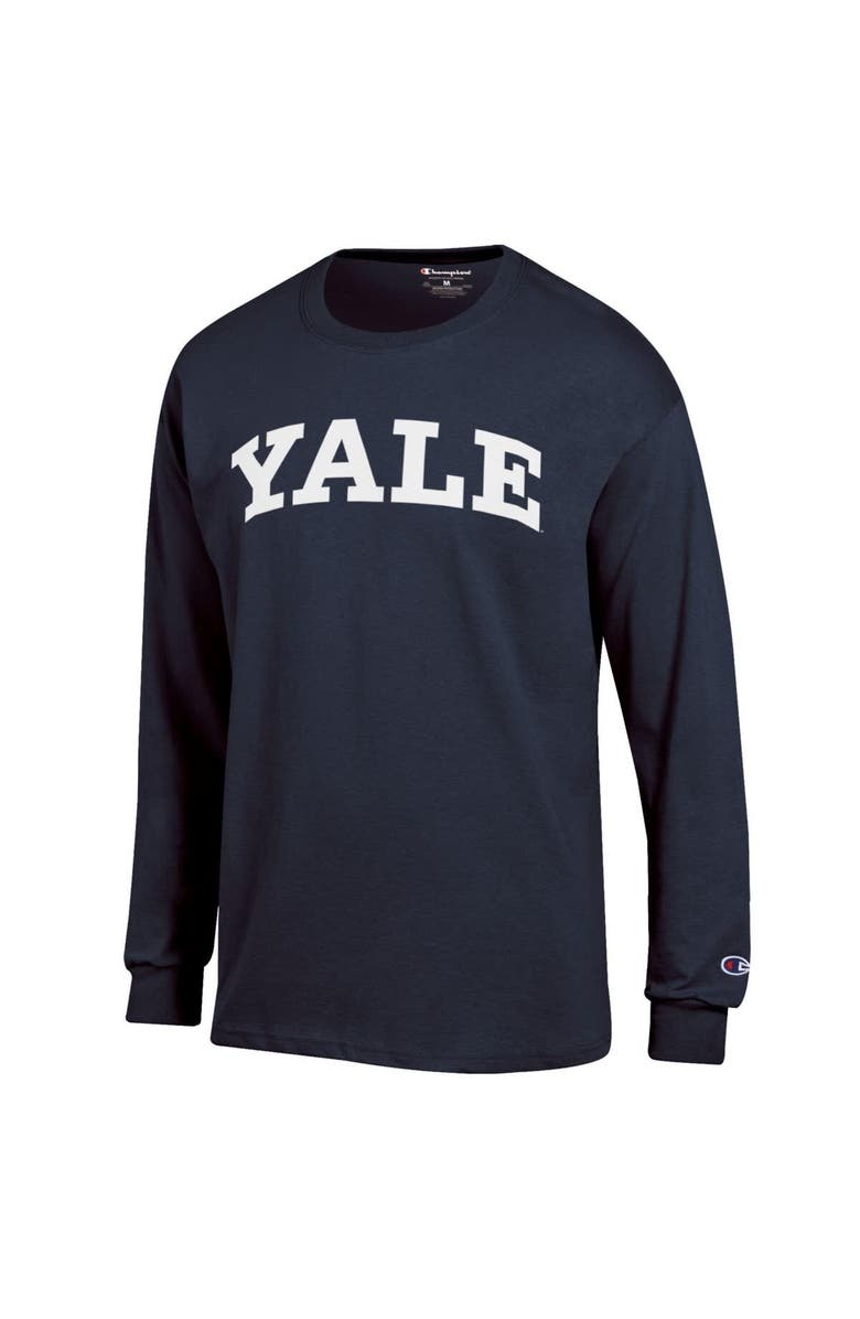 Champion Men's Champion  Navy Yale Bulldogs Basic Arch Long Sleeve T-Shirt, Alternate, color, 