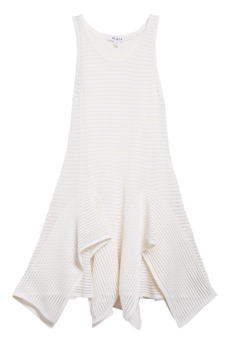 Ladder Stitch Dress, Main, color, BLANC