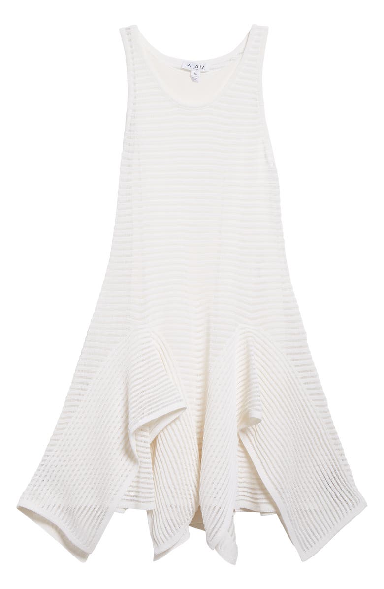 Alaïa Ladder Stitch Dress, Main, color, Blanc