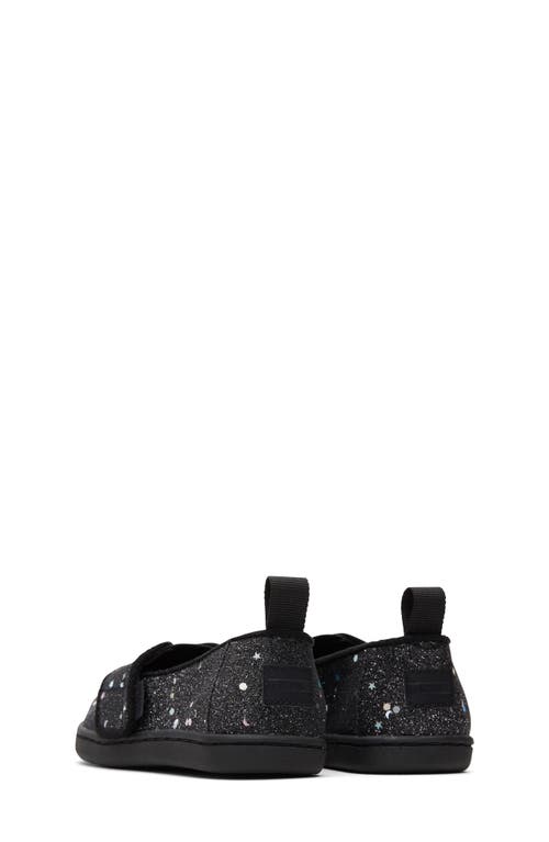 Toms Kids' Glitter Alpargata Slip-on Sneaker In Black