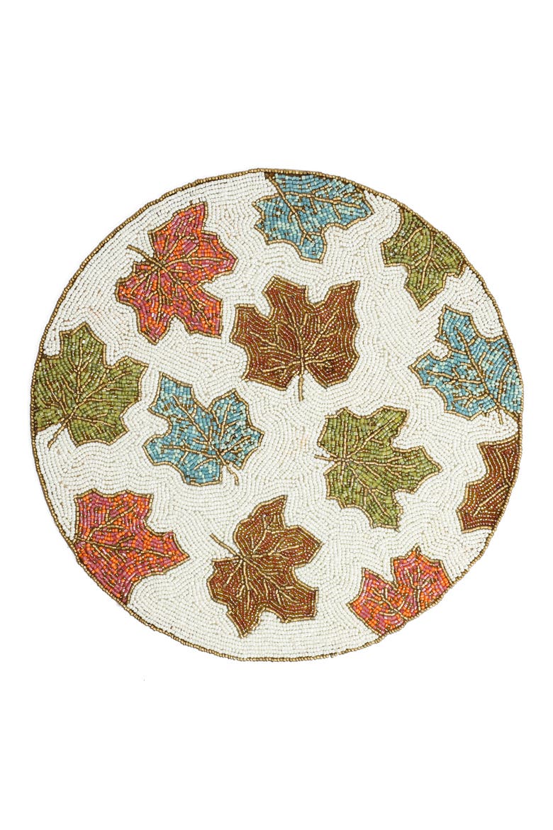 Autumn Lead Beaded Placemat, Main, color, MULTI