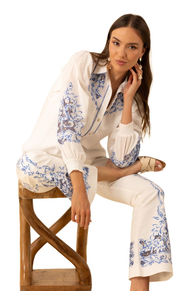 Hale Bob Jianna Embroidered Top, Alternate, color, 