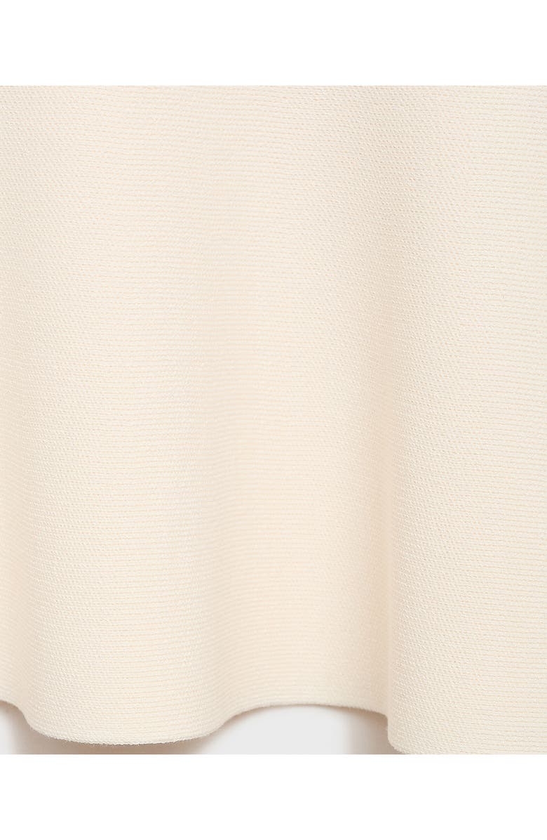 MANGO Strapless Knit Top, Alternate, color, Ecru