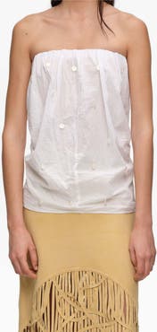 Bimba y Lola Ruched Strapless Top