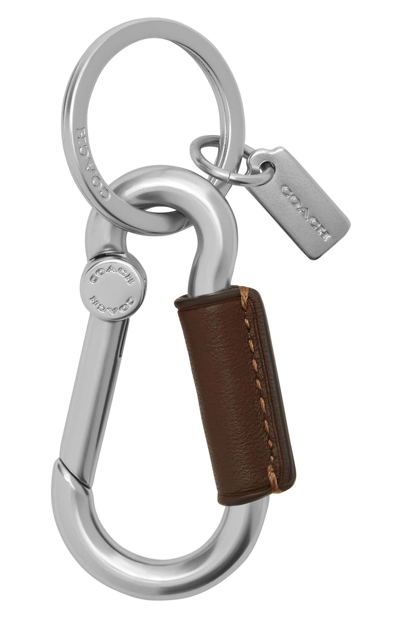 Carabiner Key Ring, Main, color, MAPLE