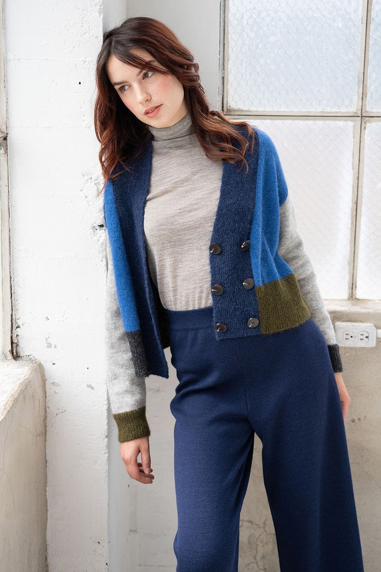 Wide Leg Trousers, Alternate, color, NAVY