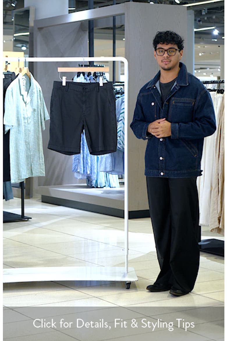 Wanderer Slim Fit Flat Front Stretch Seersucker Shorts video