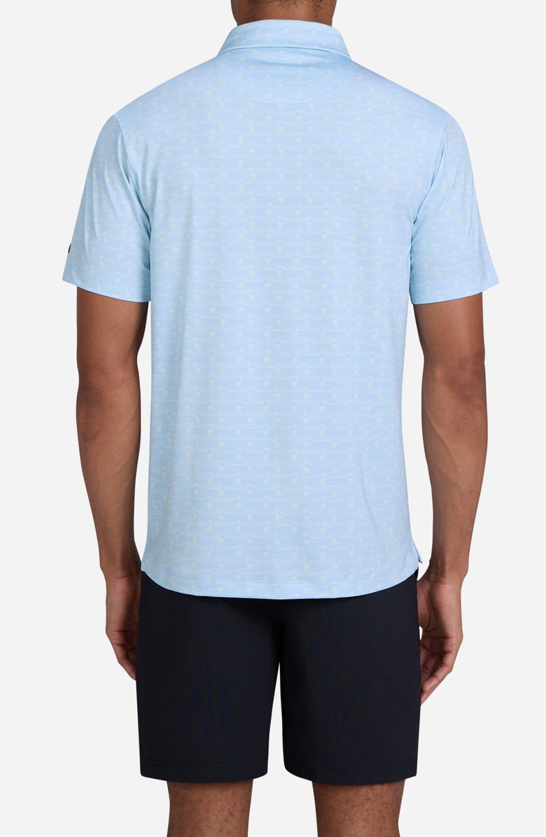 Bad Birdie Core Floral Waves Performance Golf Polo, Alternate, color, Easy Livin