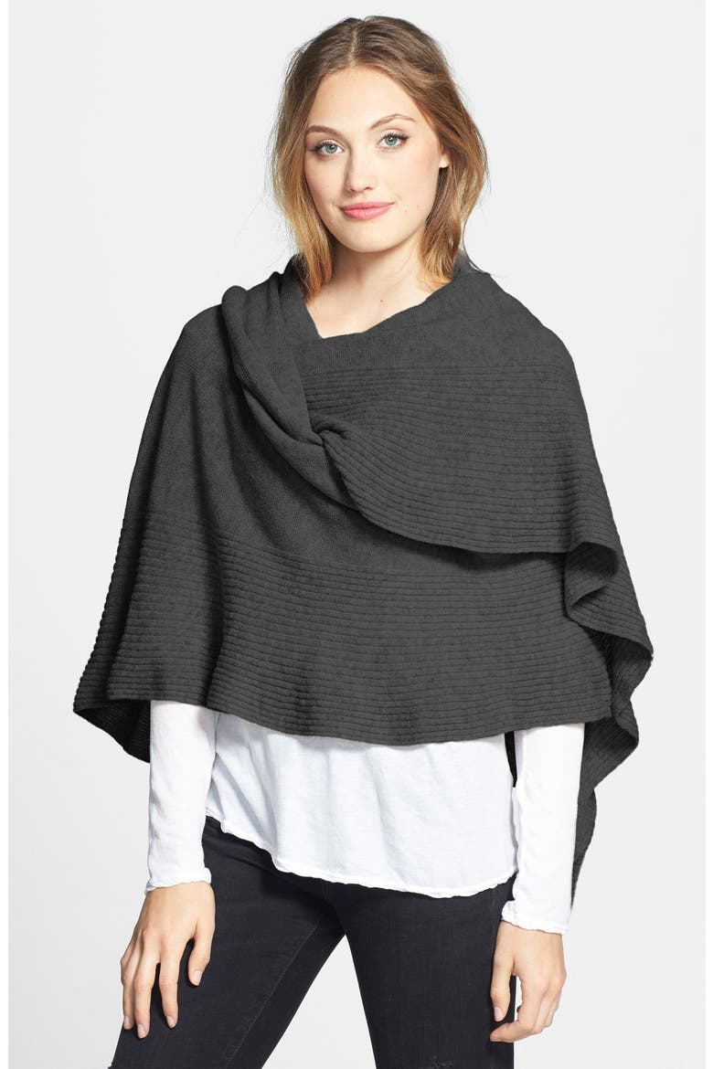 Ruffle Wrap, Main, color, HEATHER CHARCOAL