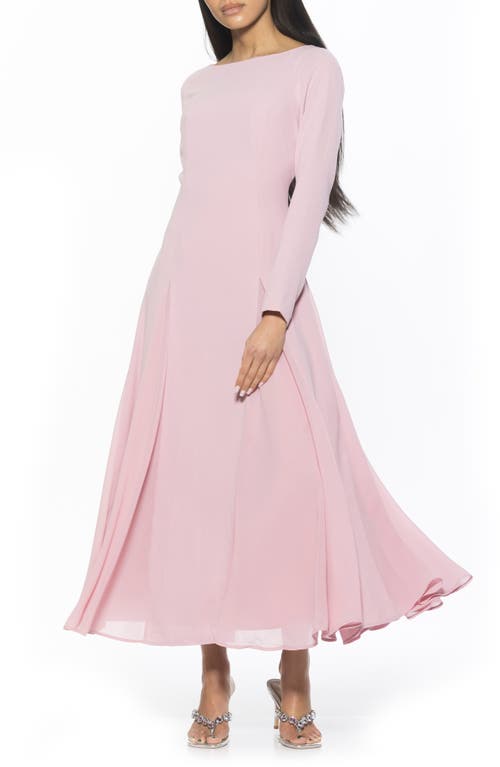 Alexia Admor Elodie Floral Long Sleeve Maxi Dress In Blush