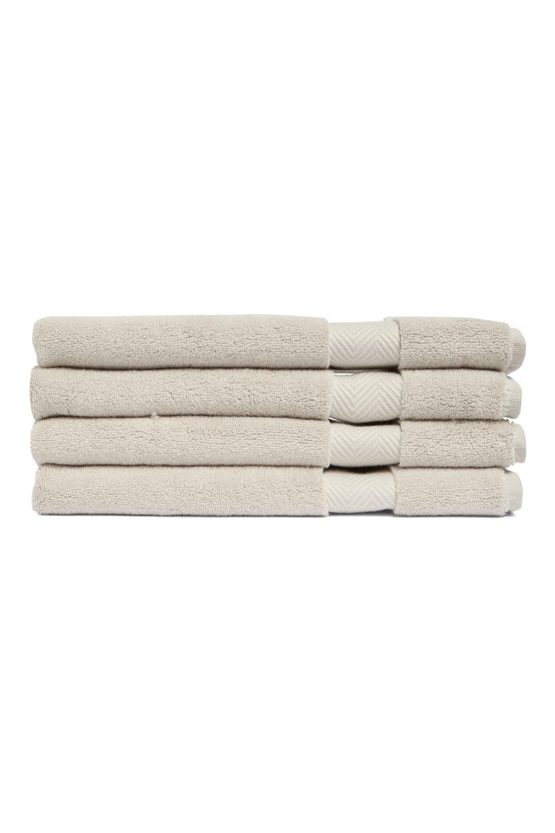 4-Piece Hydrocotton Hand Towel Set, Main, color, GREY VAPOR