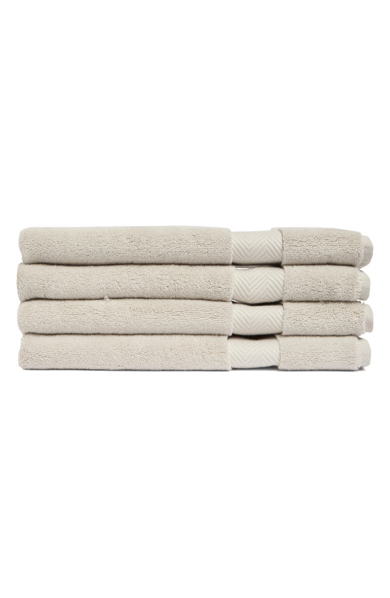 Nordstrom 4-Piece Hydrocotton Hand Towel Set, Main, color, Grey Vapor