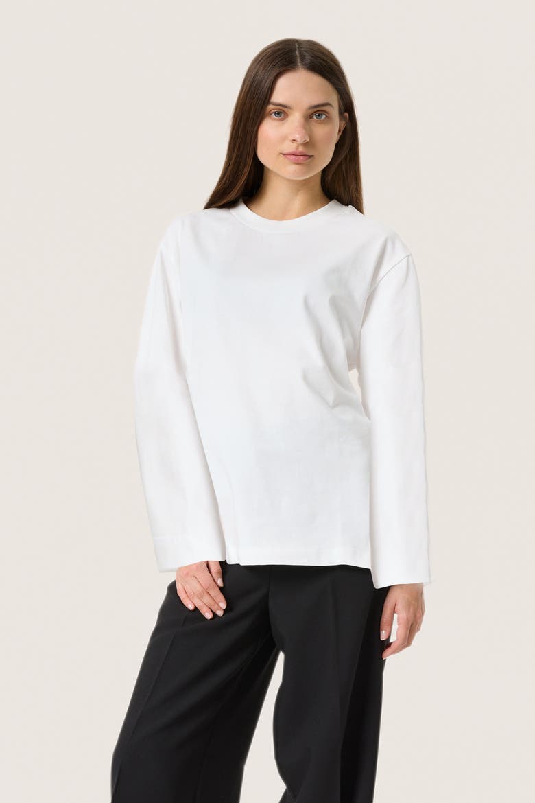 Coreen Long Sleeve A-line Fit T-Shirt, Main, color, Broken White