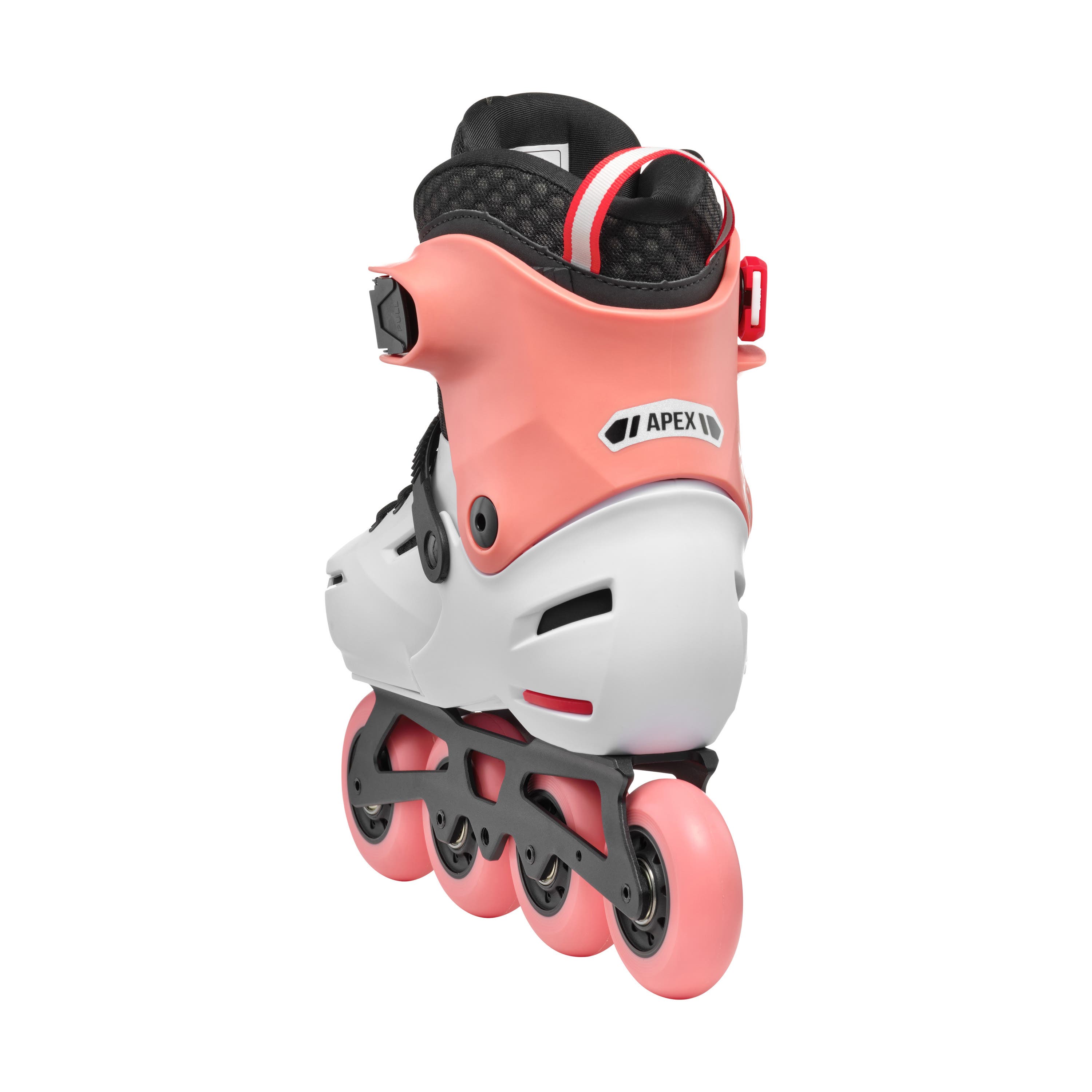 Rollerblade Apex Adjustable Girls Inline Skates, Alternate, color, Platinum/Coral