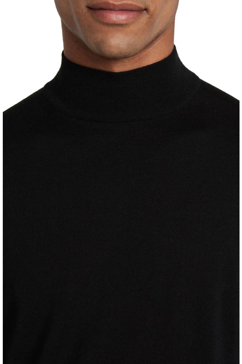 Beaudry Mock Neck Wool Blend Sweater, Alternate, color, BLACK