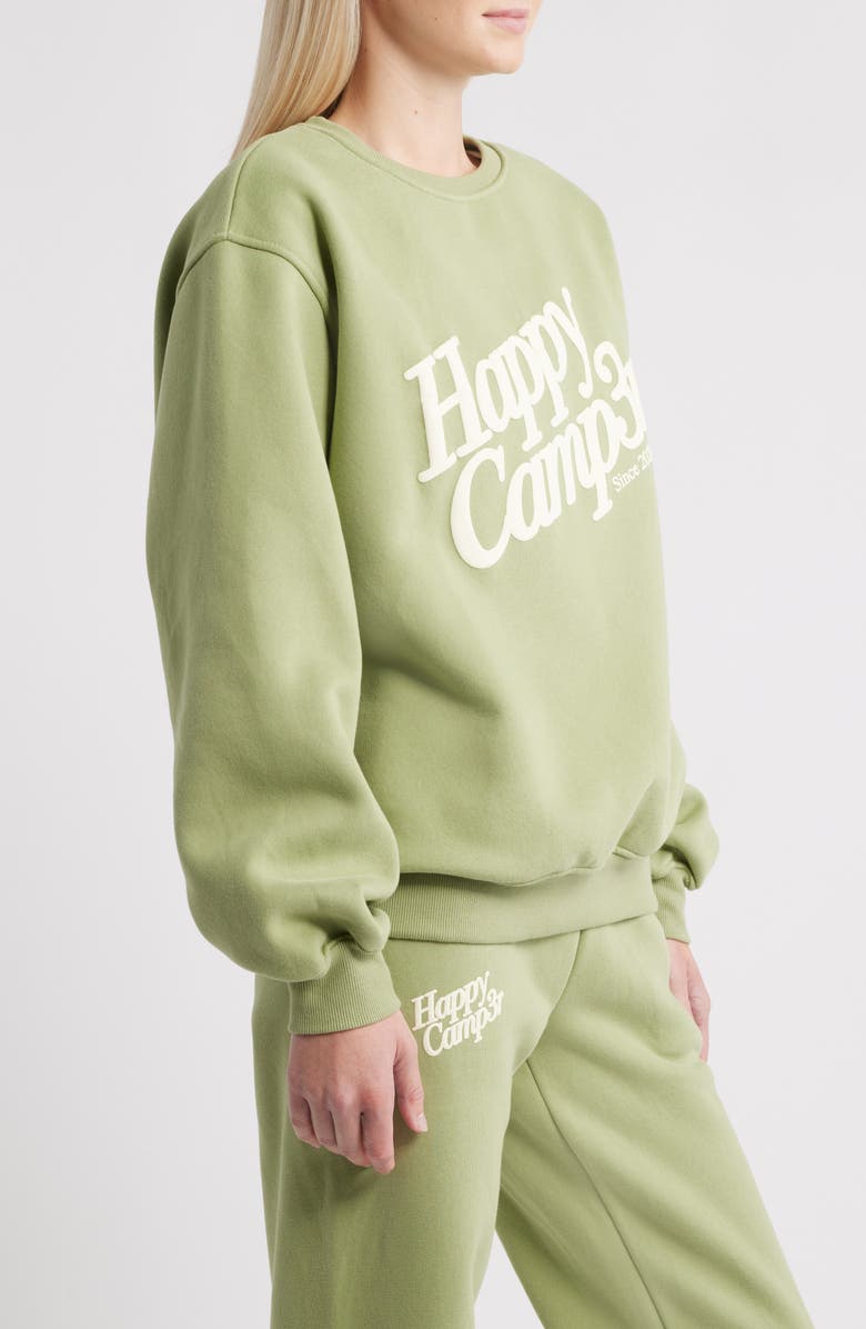 HAPPY CAMP3R Cotton Blend Sweatshirt, Alternate, color, Matcha