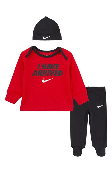I Have Arrived T-Shirt, Footed Leggings & Beanie Set (Baby)