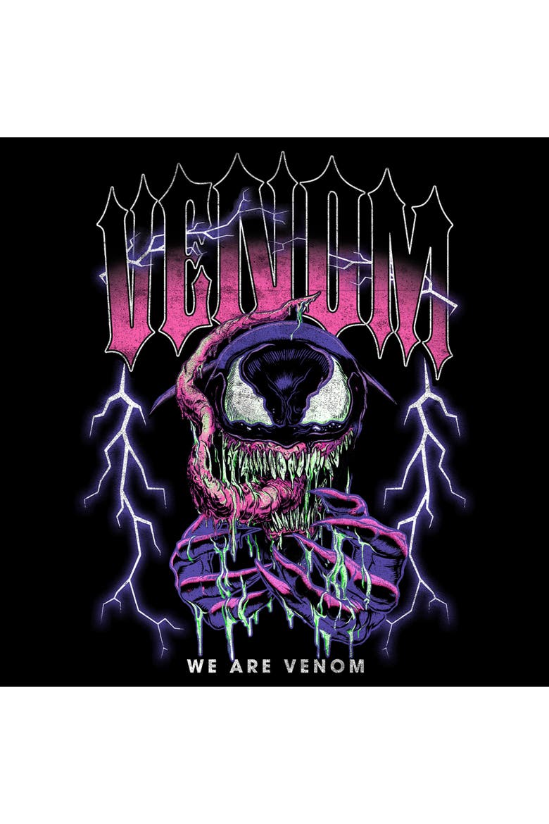 Men's Marvel Venom We Are Venom Lightning  Graphic T-Shirt, Alternate, color, Black