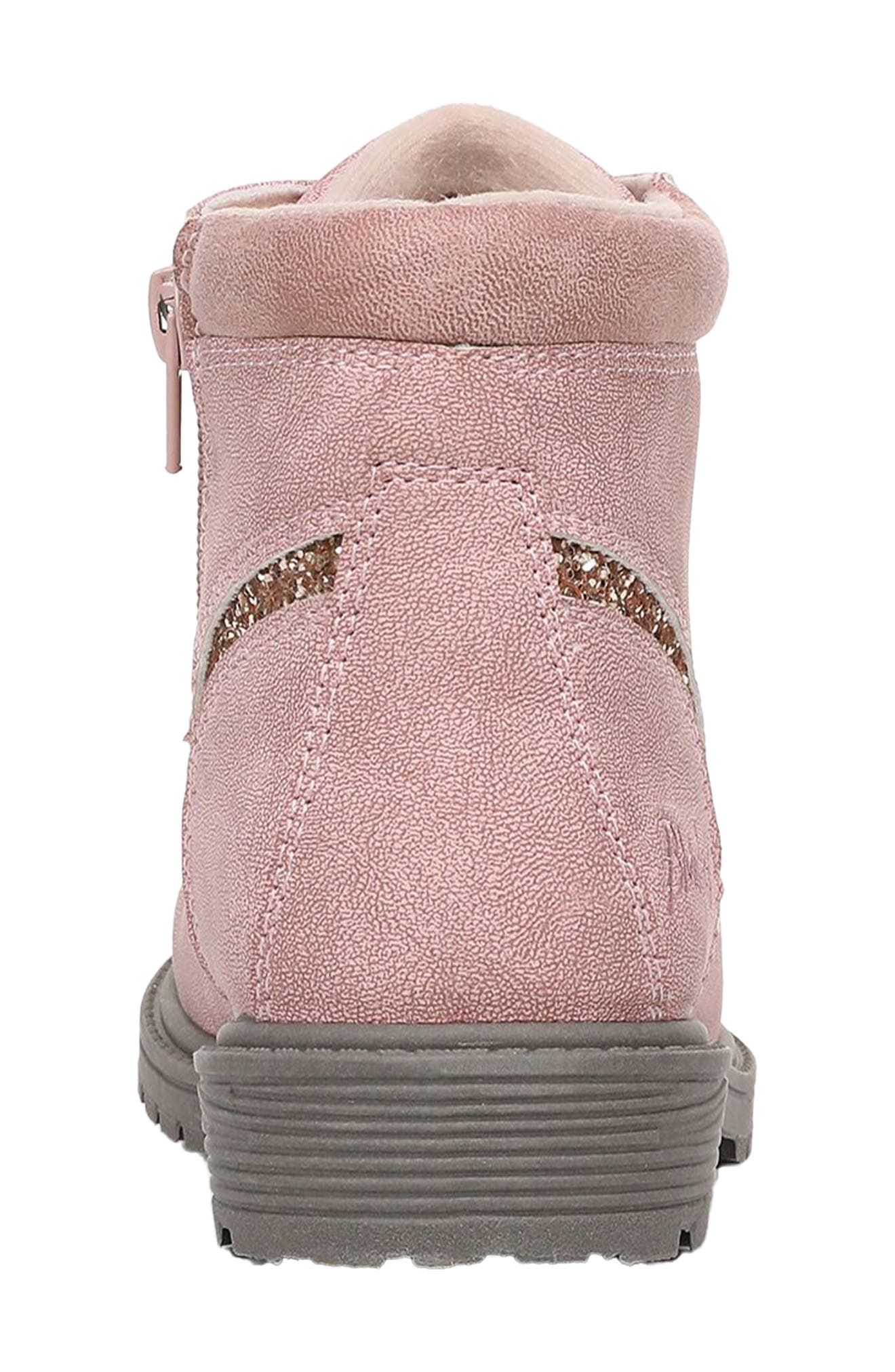 Kids' Rocket-Ki Faux Leather Boot, Alternate, color, PINK FAUX NUBUCK