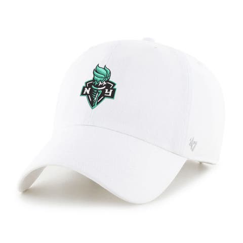 Men's '47 White New York Liberty Core Logo Clean Up Adjustable Hat
