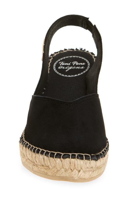 Toni Pons Betty Espadrille Wedge Sandal In Black