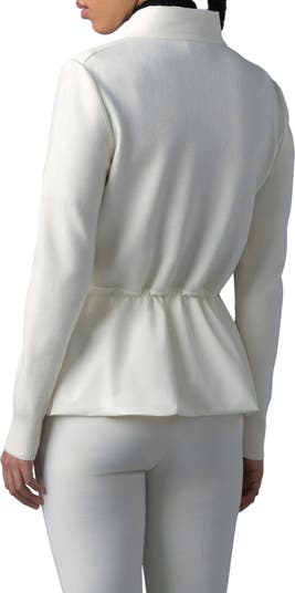 Laika Mixed Media Peplum Down Jacket
