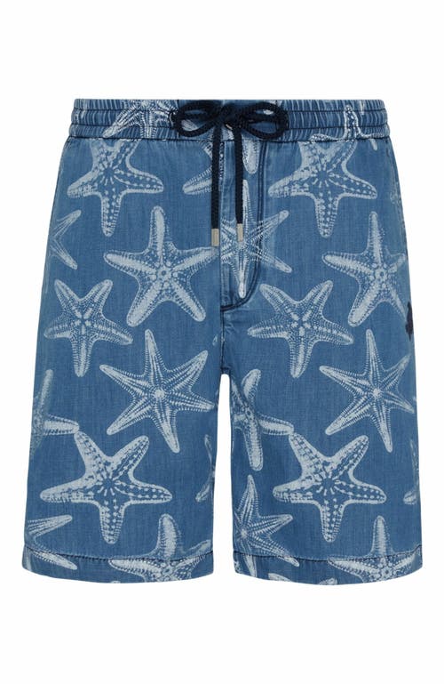 Vilebrequin Starfish Light Printed Denim Bermuda Shorts