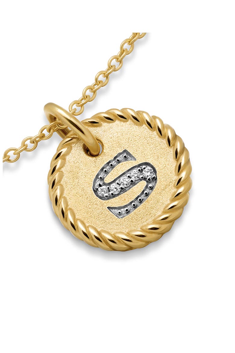 Cable Collectibles Diamond Initial Pendant Necklace, Alternate, color, S