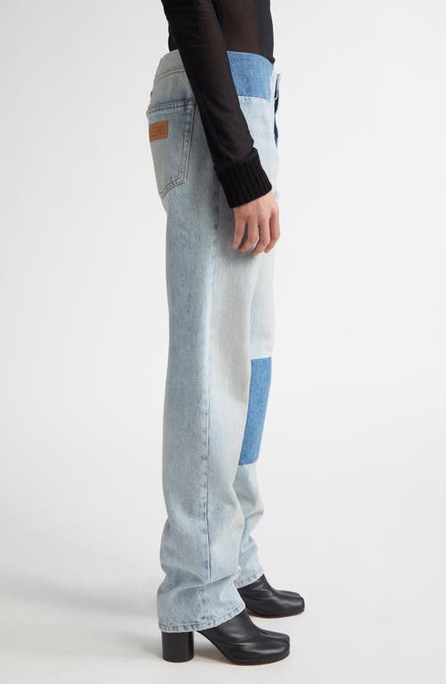 Shop Mm6 Maison Margiela Patchwork Jeans In Medium Blue