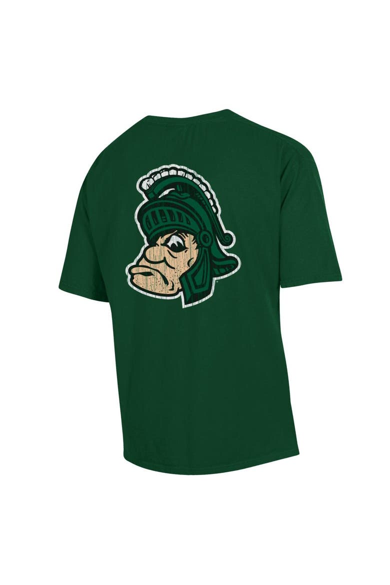 Men's Comfort Wash Green Michigan State Spartans Vintage Logo T-Shirt, Alternate, color, Green