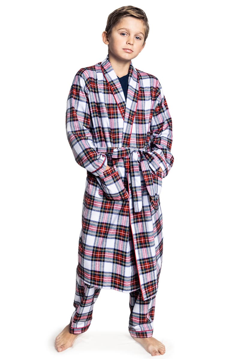 Petite Plume Kids' Balmoral Tartan Robe, Main, color, 