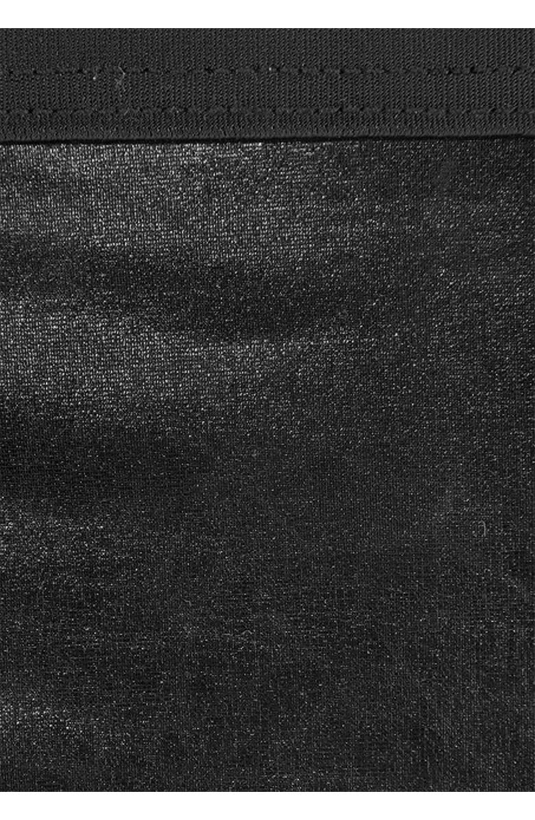 LASCANA Women's Faux Leather Bikini Brief, Alternate, color, Black