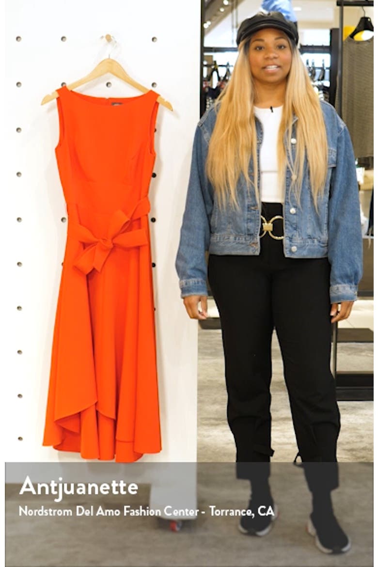 Crepe Asymmetrical Midi Dress video