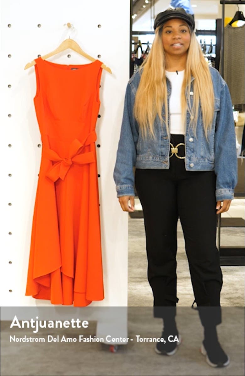 Crepe Asymmetrical Midi Dress, sales video thumbnail